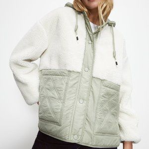 padded fleece jacket zara